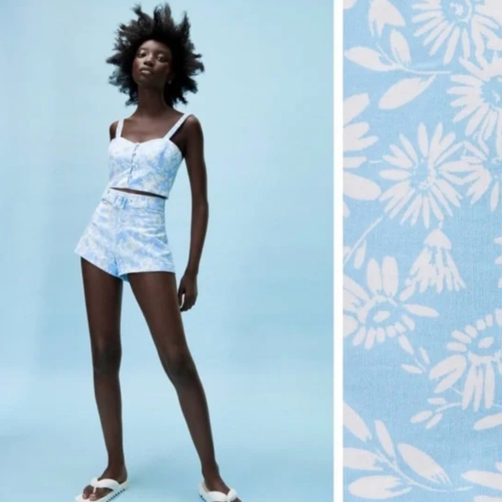 Blue Floral Zara Set
